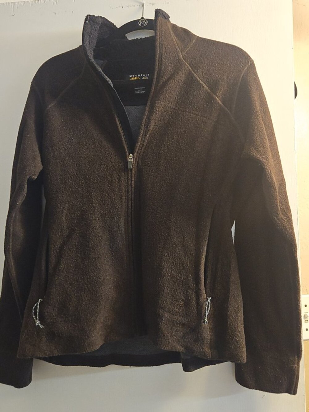 Women's Mountain Hardwear Dark Brown & Black Full Zip Up Fleece